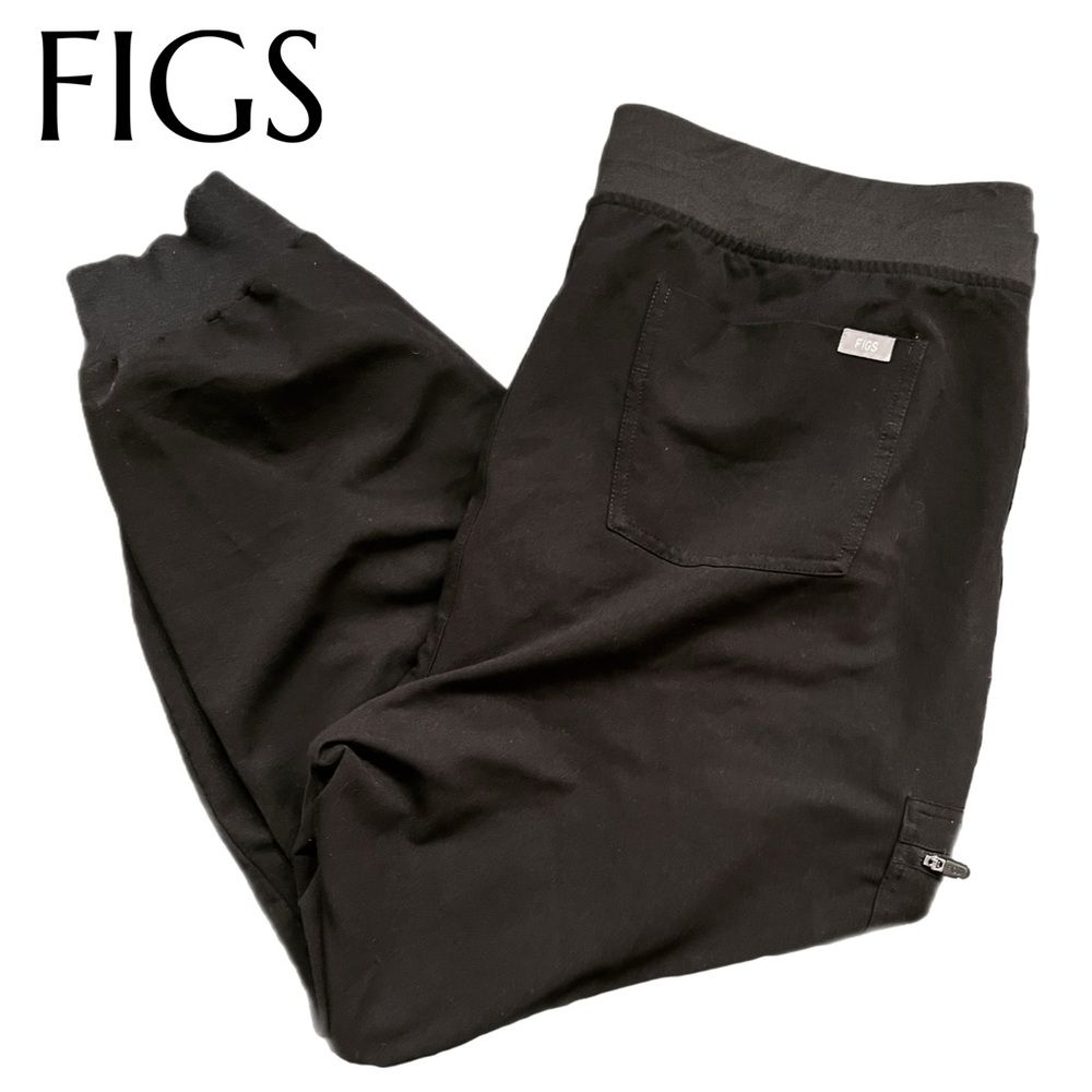 Figs Black Track Pants